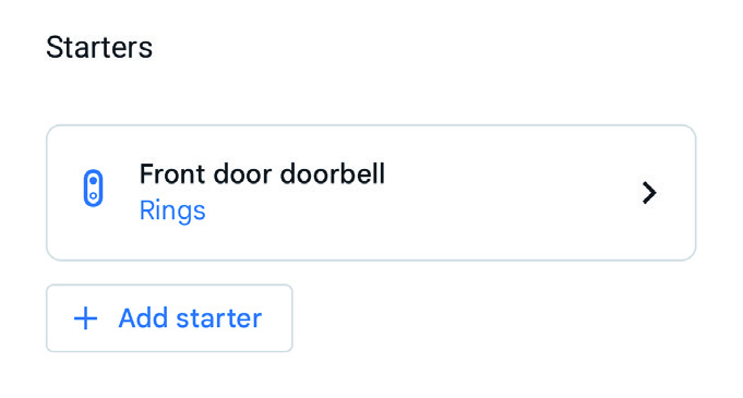 Doorbell trigger starter