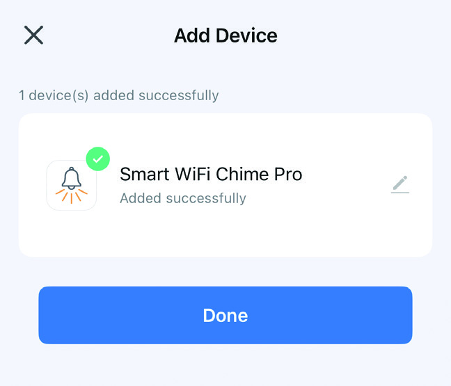 SmartLife Add Device success screen