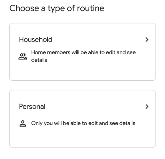 Choose Household Routine